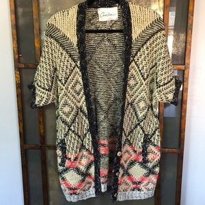 CAbi Chunky Knit Short Sleeve Cardigan Style 202